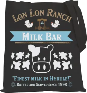 POFULL Video Game Shoulder Bag Video Game Lover Gift Ocarina of Time Lon Lon Ranch Milk Bar Tote Bag