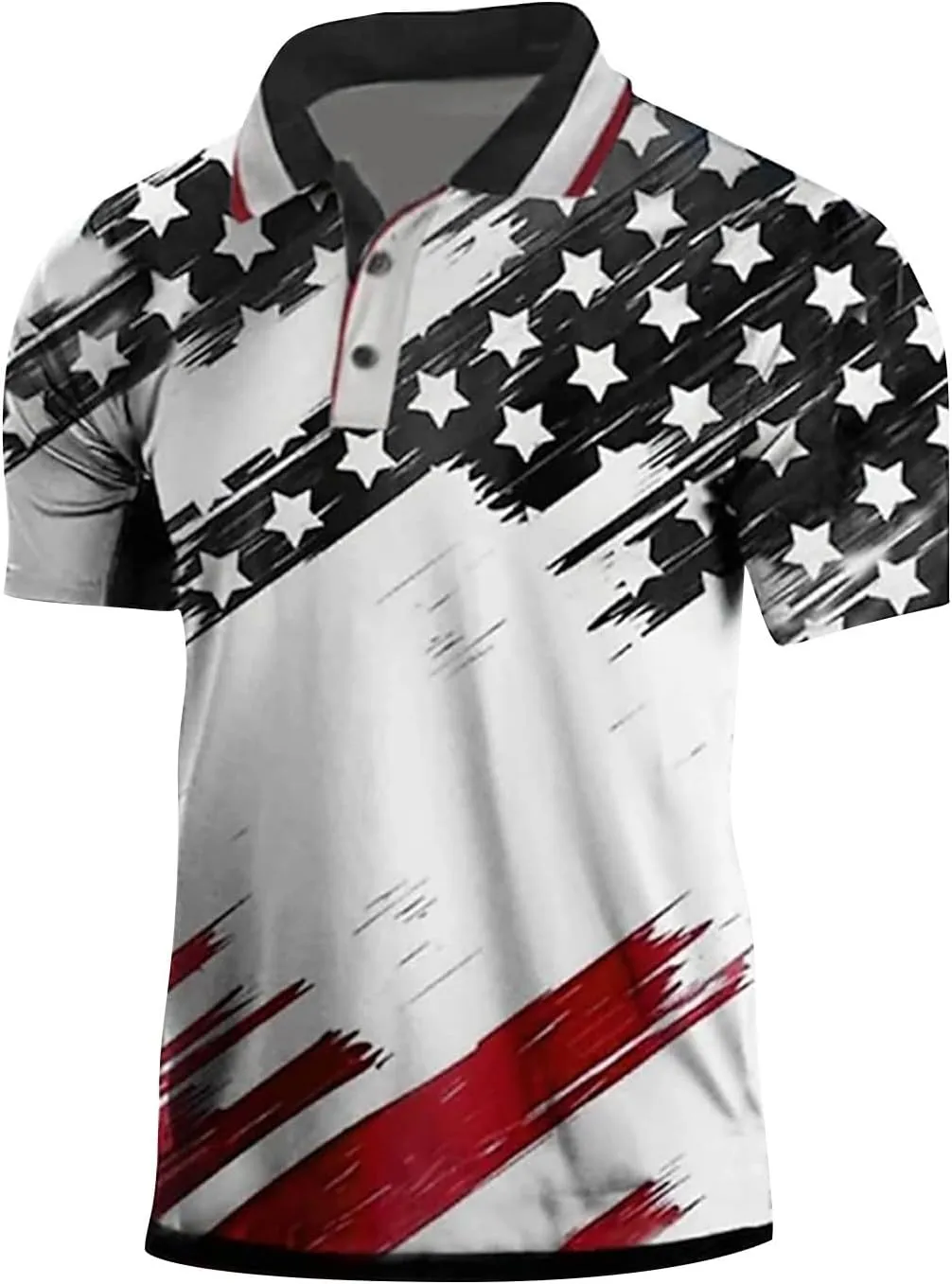 Polo Shirts Men and Summer Casual Short Sleeved Buttons Lapel Solid Color Short Sleeved T Shirt Tops Golf T Shirts