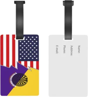 Possible Flag of The SIF Oidak District and America Luggage Tags for Suitcases Travel Tags ID Labels for Women Men Travel Bag Luggage Accessories