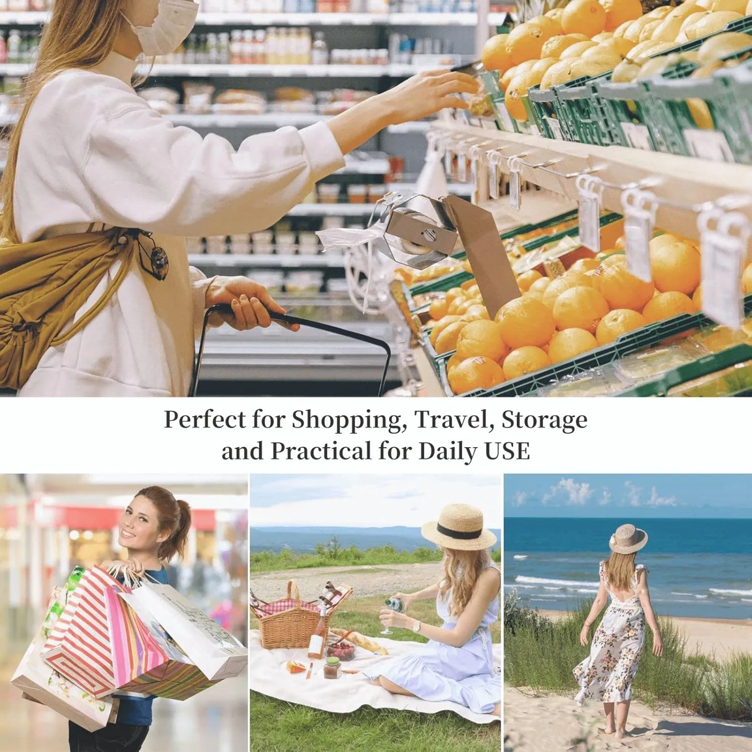 Potato Chips Duty Reusable Shopping One-Shoulder Bags â€“ Large Tote Bags Are Foldable