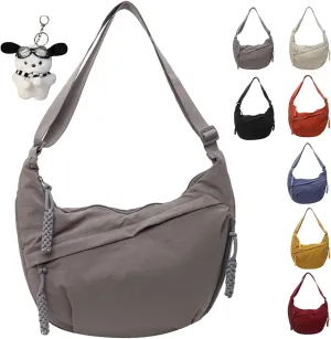 Preferable Crossbody Bag Preferable Women's Fashion Plain Color Nylon Crossbody Bag Crescent Shoulder Bag