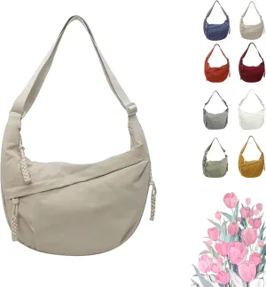 Preferable Crossbody Bag, Preferablen Cross Body Bag, Women's Fashion Plain Color Nylon Crossbody Bags, Anti-theft