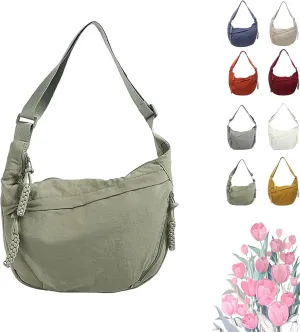 Preferable Crossbody Bag, Preferablen Cross Body Bag, Women's Fashion Plain Color Nylon Crossbody Bags, Anti-theft