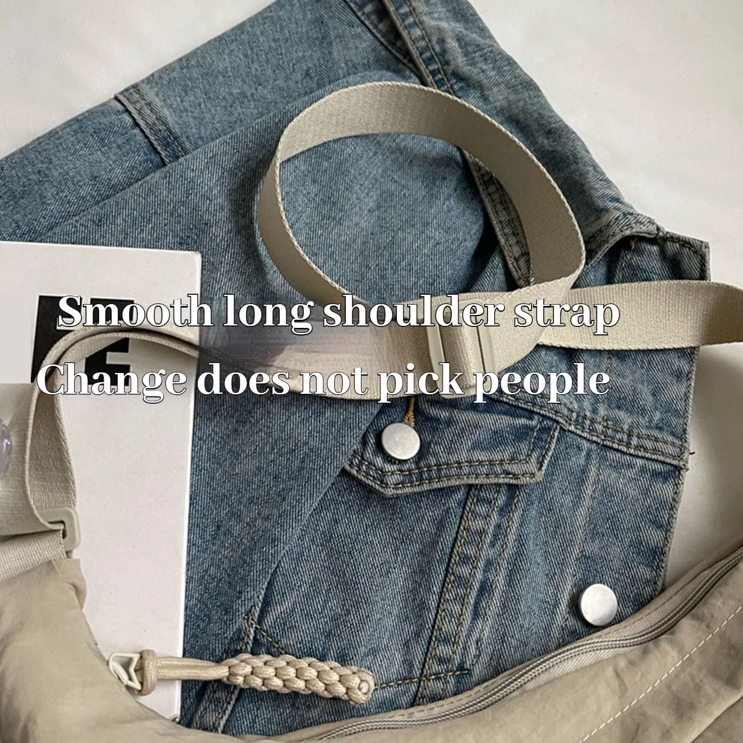 Preferable Crossbody Bag, Preferablen Women's Fashion Plain Color Nylon Crossbody Bag