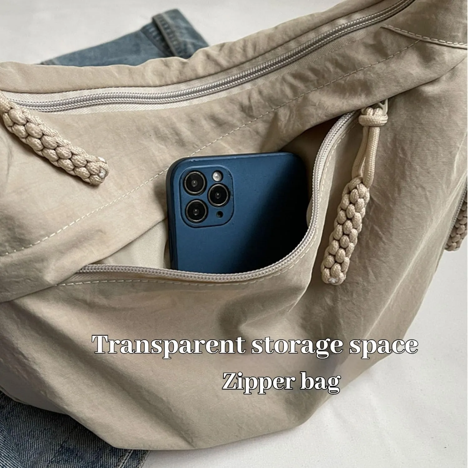 Preferable Crossbody Bag, Preferablen Women's Fashion Plain Color Nylon Crossbody Bag