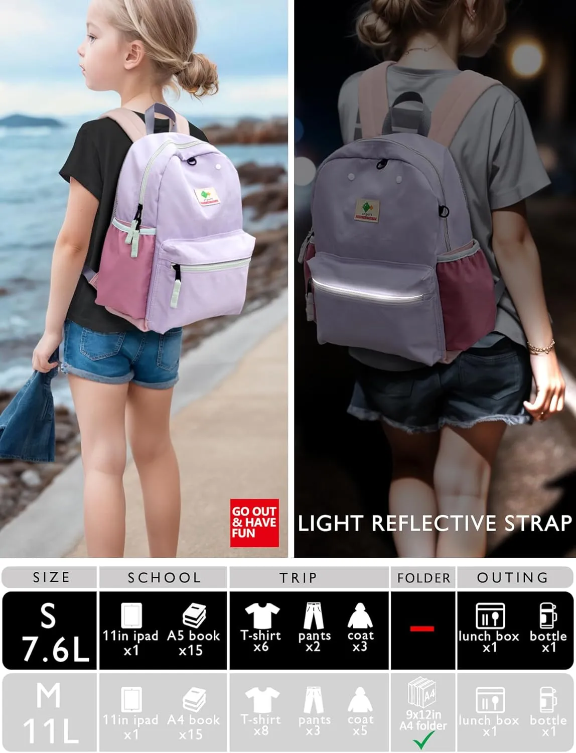 Preschool Toddler Backpack For Boys Girls, School Mini & Travel, Small Kids Child Backpacks, Kindergarten Elementary bag, 12" H, 2-4