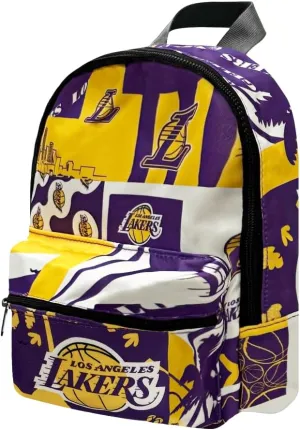 Pro Specialties Group Los angeles Lakers Mini Backpack adult bag, perfect for women. Ideal small backpack Waterproof, and trendy