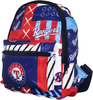 Pro Specialties Group Texas Rangers Mini Backpack, Licensed Gift Merch for Rangers Fans (Street Series Adult Bags) Ideal small backpack Waterproof, and trendy Texas Merchandise for Women