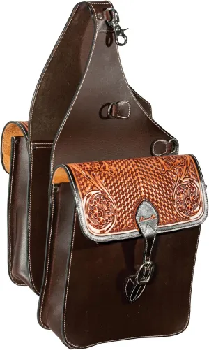 Professional's Choice Tooled Leather Saddle Bag