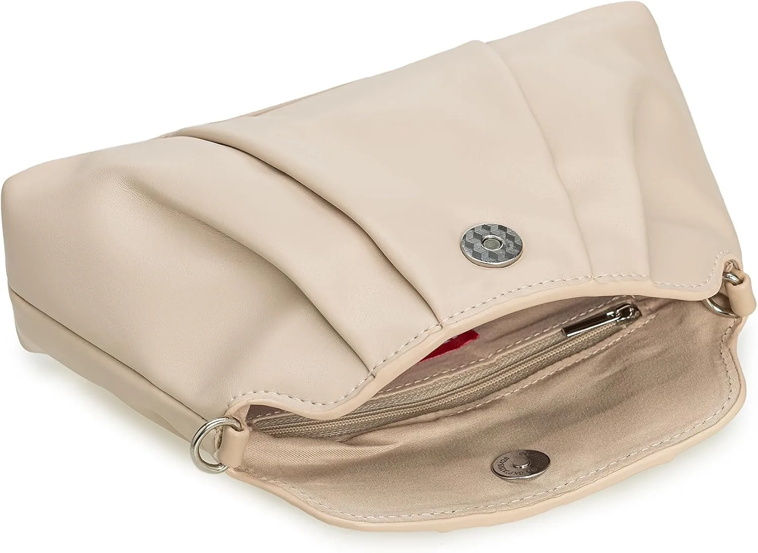 PU Clutch Handbag for Women Evening Bag Formal Dressy Purse with Pearl Strap
