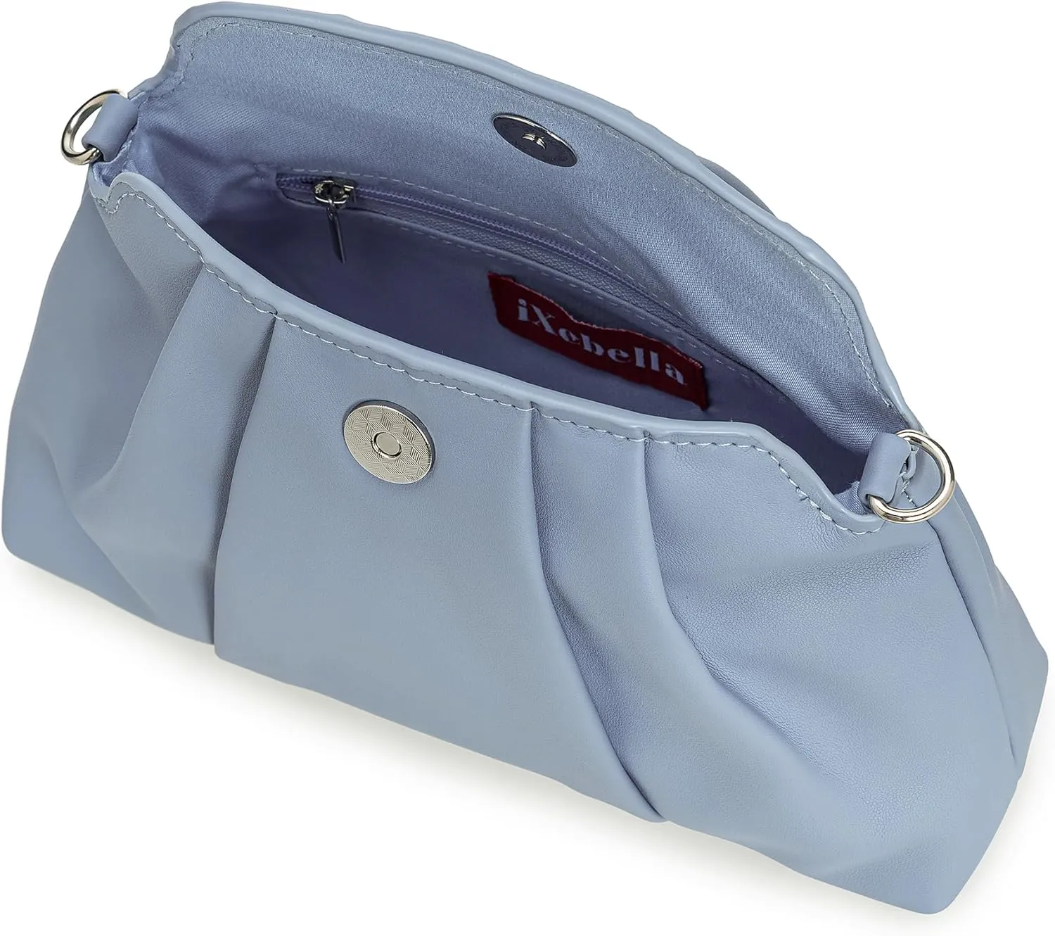 PU Clutch Handbag for Women Evening Bag Formal Dressy Purse with Pearl Strap