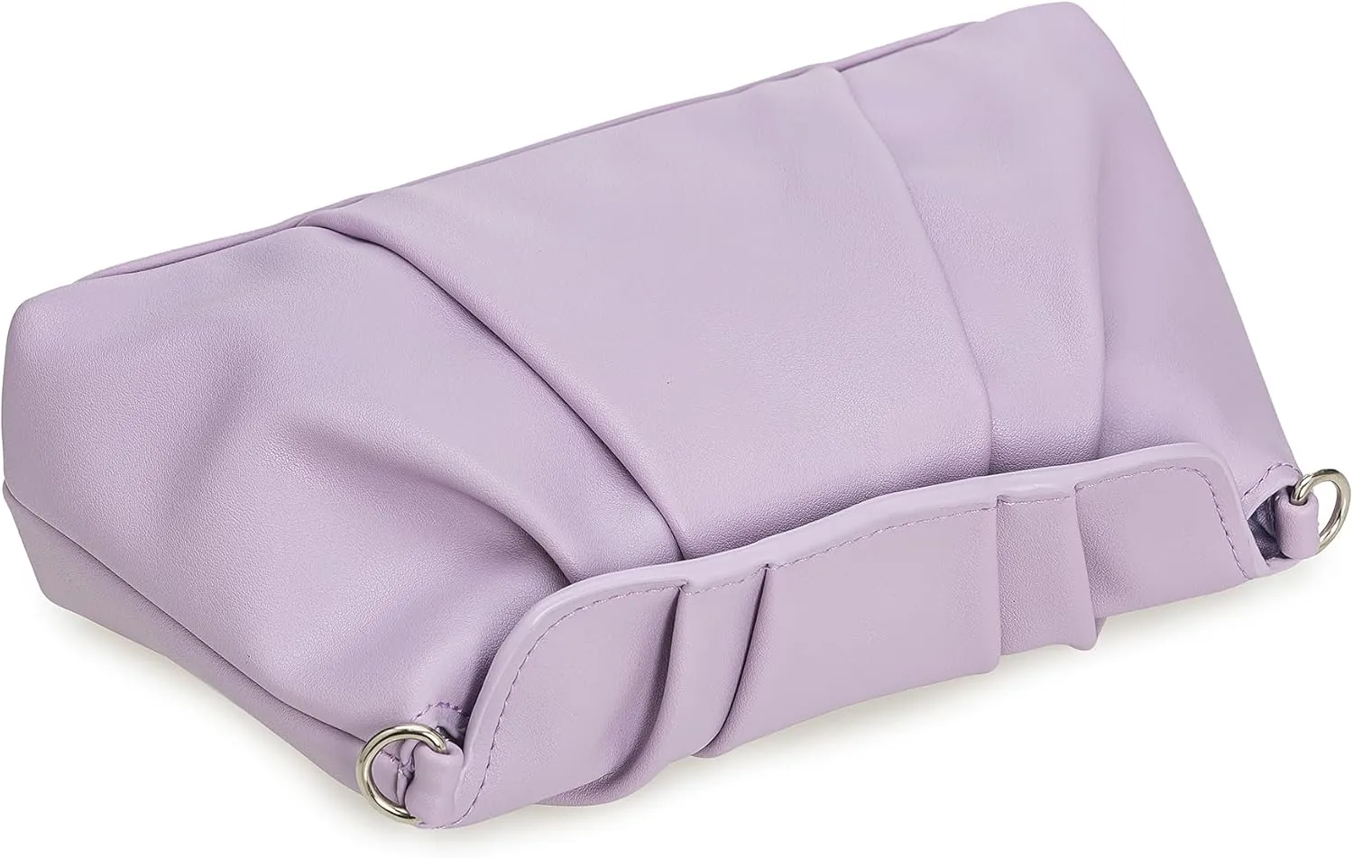 PU Clutch Handbag for Women Evening Bag Formal Dressy Purse with Pearl Strap