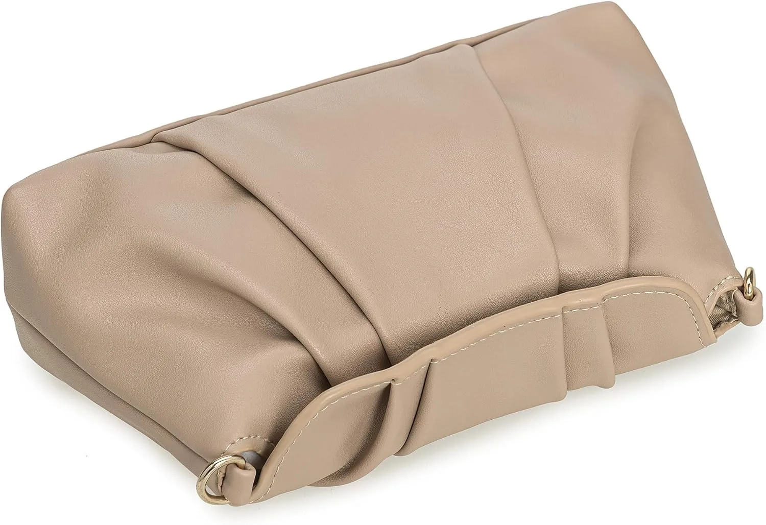 PU Clutch Handbag for Women Evening Bag Formal Dressy Purse with Pearl Strap
