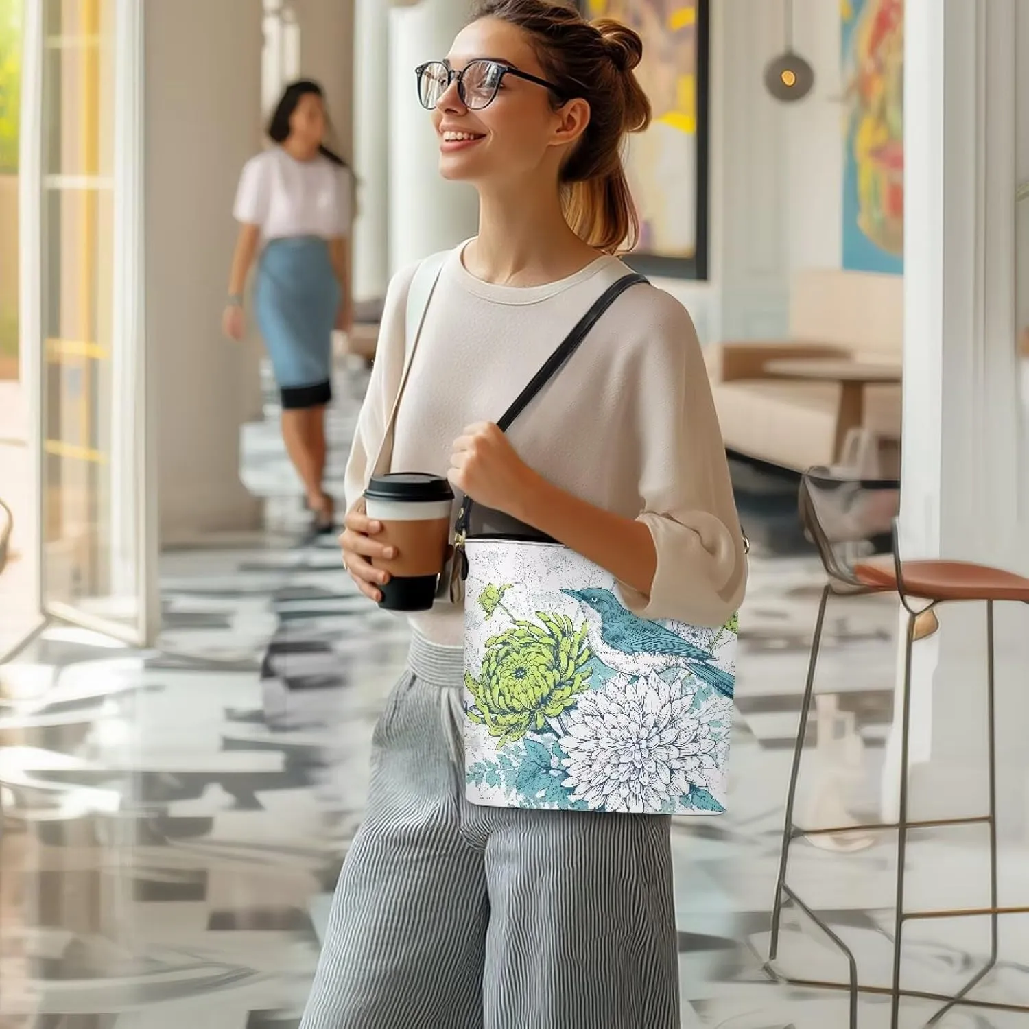 PU Leather Purse for Women Vintage Floral Bucket Tote Bag Crossbody Hobo Handbag, Skulls Satchel Shoulder Tote Bags