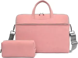 PU Leather Women Laptop Bag Notebook Carrying Case Briefcase Men Handbags Shoulder Bag