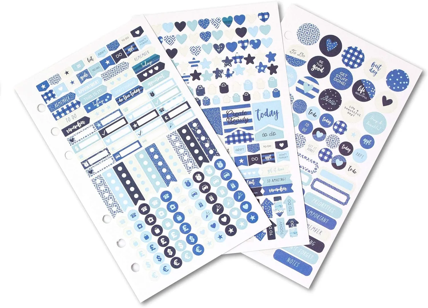 Pukka Pad, Carpe Diem Personal Planner - Soft Cover Binder with Weekly, Monthly Undated Inserts in Tabbed Sections, Interior Pockets and Sticker Sheets - 8 X 7.5 X 1.4 Inches, Colour Wash