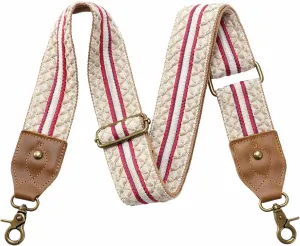 Purse Strap-2"Crazy Horse Leather Wide Shoulder Strap Adjustable Replacement,Jacquard Embroidery Bag Straps