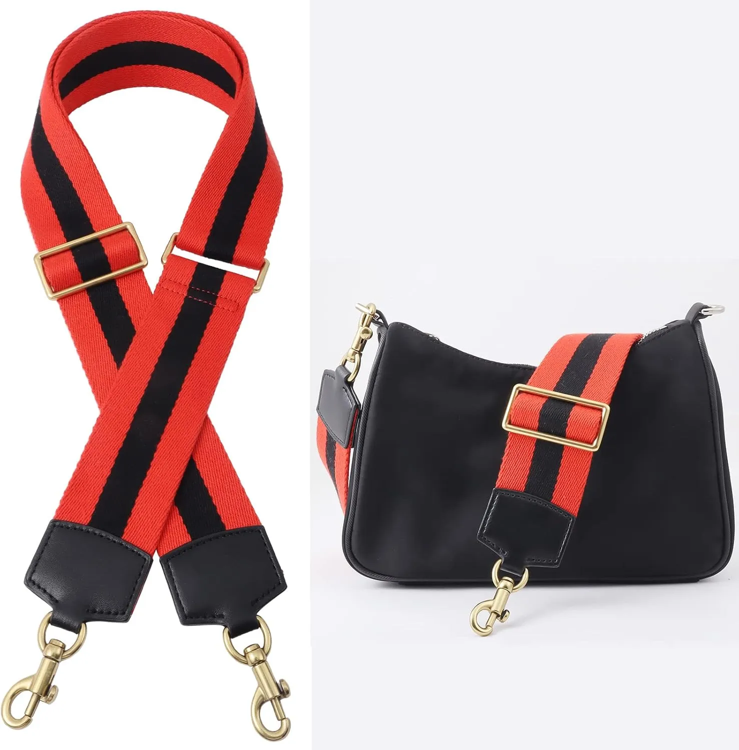 Purse Strap Replacement Crossbody Handbag Stripe Wide Adjustable