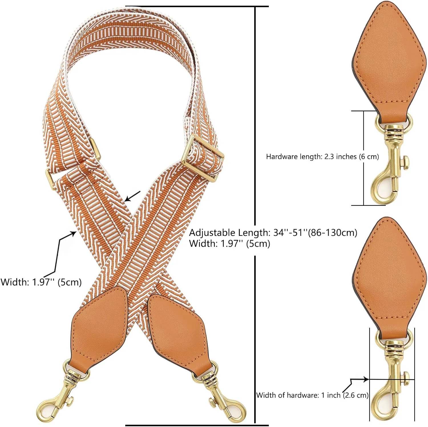 Purse Strap Replacement Crossbody Wide Shoulder Strap Adjustable Canvas Straps Handbag Strap Replacement Belts