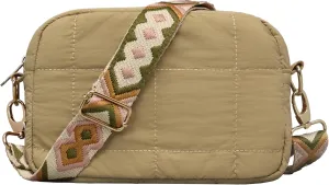 Quilted Crossbody Bags for Women Puffer Shoulder Bag with Adjustable Wide Strap Puffy Dupes Nylon Crossbody Purse