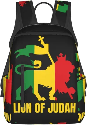 Rasta Lion Of Judah Travel Backpacks Casual Laptop Backpack Sport Rucksack Large Capacity Daypack Multi-Pockets Adjustable Strap Bag for Working Hiking