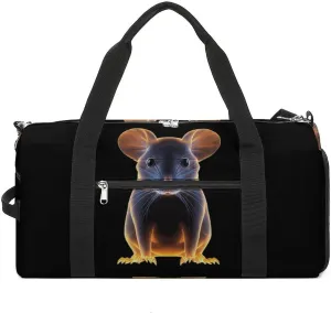 Rat Print Sports Gym Bag Lightweight Travel Duffel Bag Workout Bags Casual Weekender Bag for Men Women