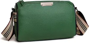 Real Leather Crossbody bags for Women Classic Shoulder Cross Body Purse Luxury Trendy Wide Strap Purses Bag