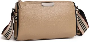 Real Leather Crossbody bags for Women Classic Shoulder Cross Body Purse Luxury Trendy Wide Strap Purses Bag