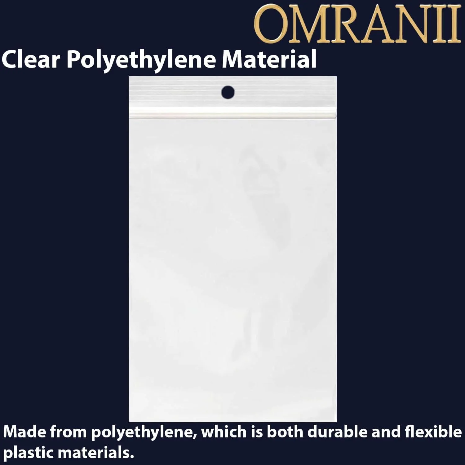 Reclosable Hang Hole Zip Poly Bags, 4Mil 6" X 4" & 1000 Bags | LDPE Material, Clear Plastic with Resealable Lock Seal Zipper | Resealable Zip Top Lock For Travel, Storage, Packaging & Shipping