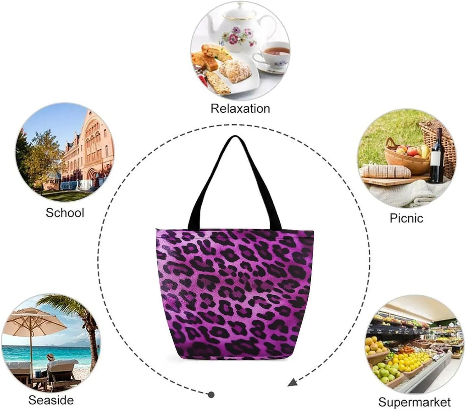Red Ladybug Tote Bag for Women Grocery Bags Foldable Shopping Bag Large Reusable Handbags for Work Travel