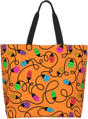 Red Pinks Candy Cane Swirling Women's Tote Bag Large Capacity Single Shoulder Bags Handbag for Shopping Work