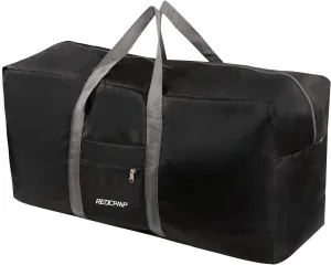 REDCAMP 100L Extra Large Duffle Bag, Water Resistant Lightweight Foldable Duffel Bag for Outdoor Camping, Black