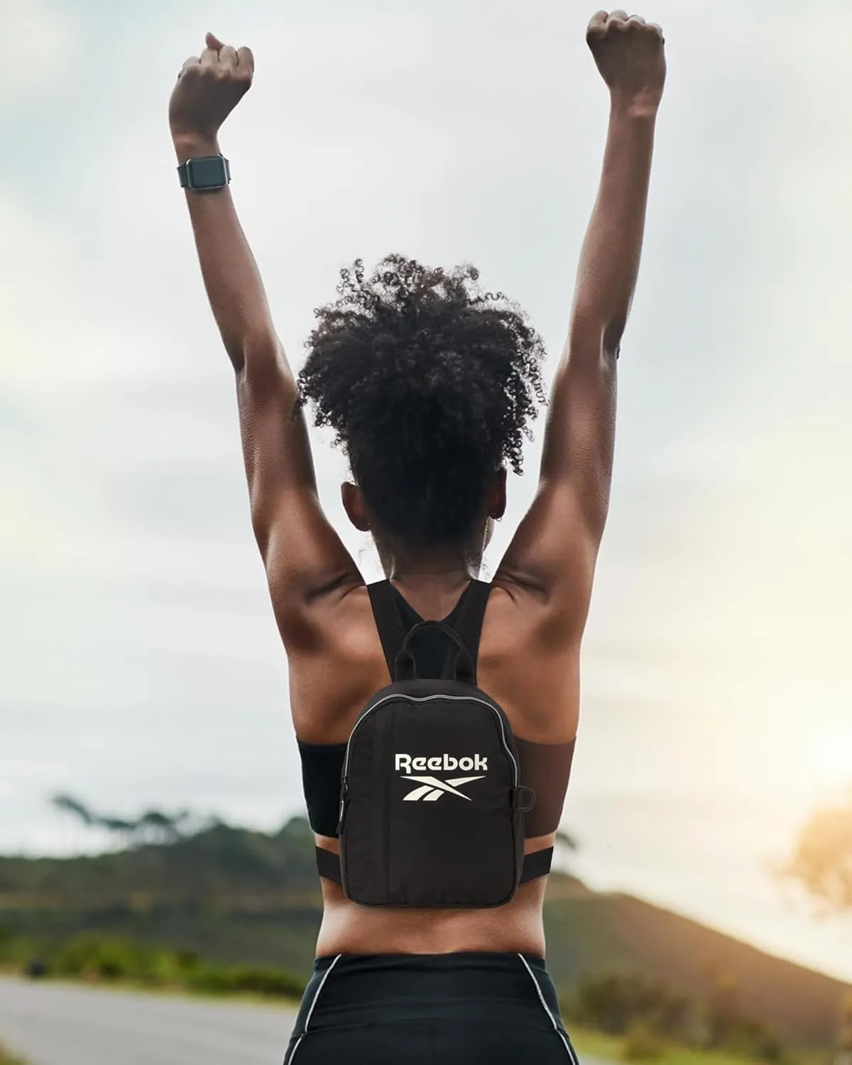 Reebok Women's Backpack - Lightweight Mini Essential Backpack - Small Casual Travel Bag for Women, Black Reagan