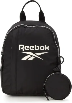 Reebok Women's Backpack - Lightweight Mini Essential Backpack - Small Casual Travel Bag for Women, Black Reagan