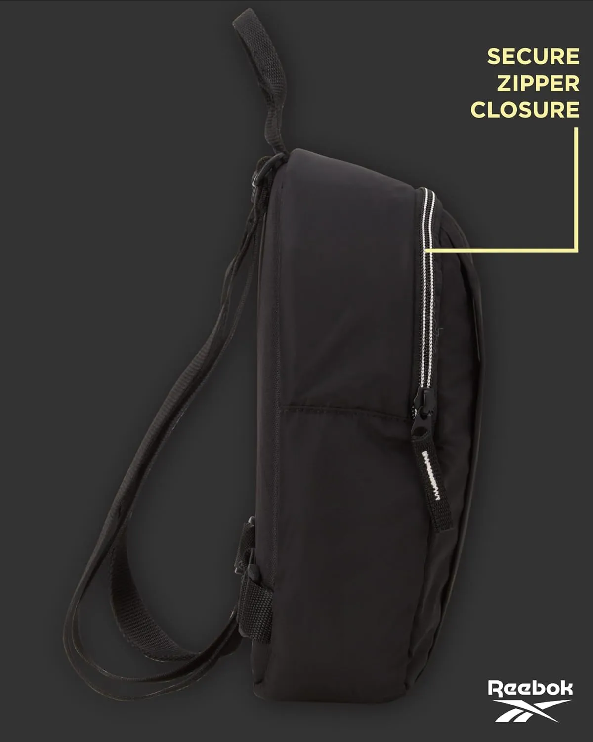 Reebok Women's Backpack - Lightweight Mini Essential Backpack - Small Casual Travel Bag for Women, Black Reagan
