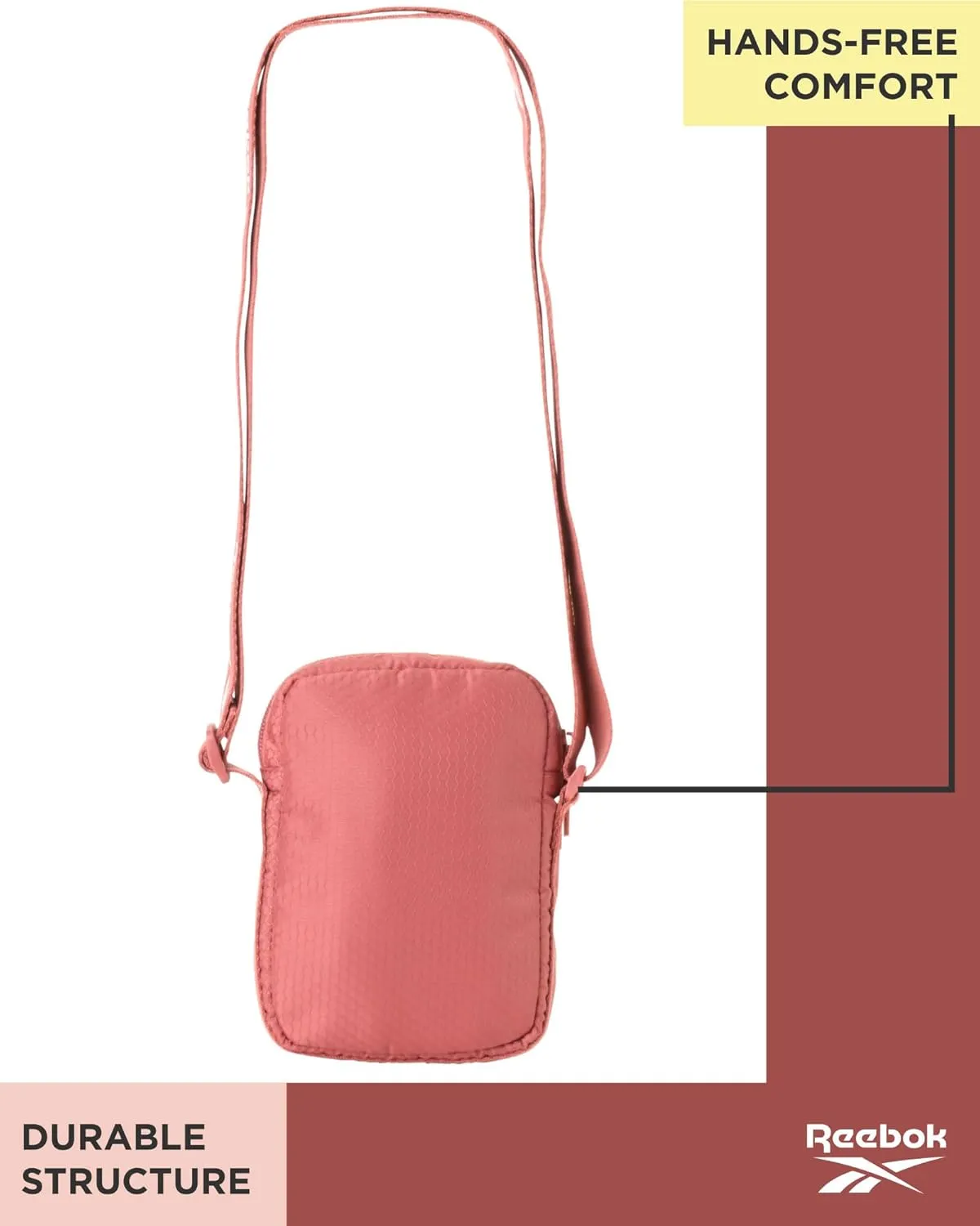 Reebok Women's Crossbody Bag - Mini Purse Shoulder Handbag with Adjustable Strap - Small Casual Sling Bag for Women