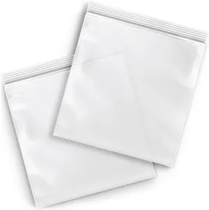 Resealable Poly Bags for Storage, 20 x 24 Inch, 250 Pack, 4 Mil, Zipper Lock Closure, Reclosable Plastic Zip Bags, Plain