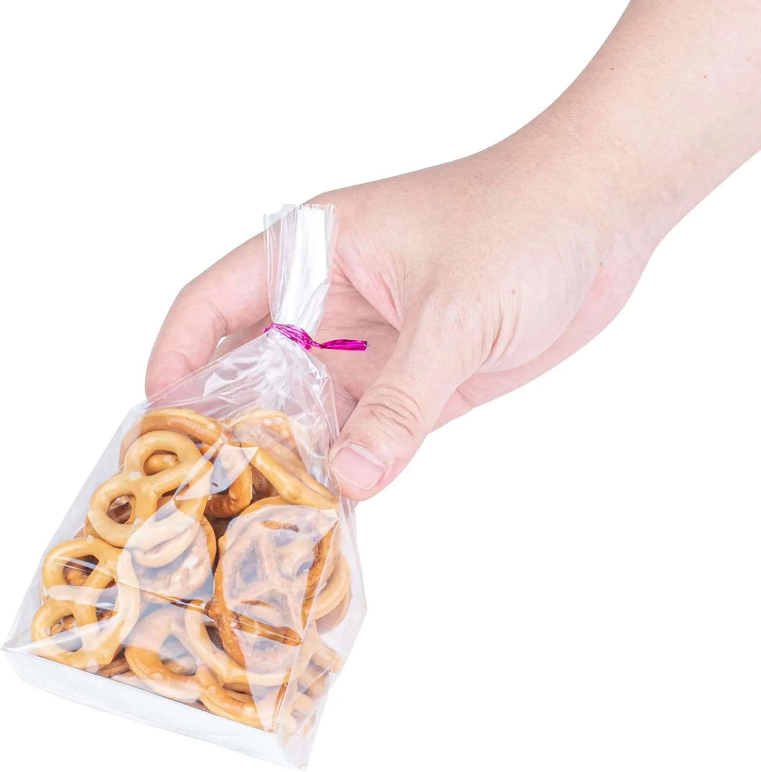 Restaurantware Bag Tek 3 x 2 x 6.5 Inch Retail Bags 100 Durable Candy Bags - Gusset Sleeved Disposable Clear BOPP Gusset Bags Flat-Bottomed For Restaurants Cafes And Delis