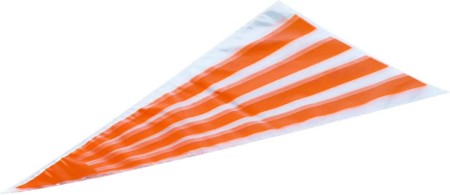 Restaurantware - Bag Tek 5.9 x 11 Inch Candy Bags, 8000 Gusseted Printed Candy Bags - Striped, Twist Ties Sold Separately, Plastic Candy Bags, Heat Sealable, For Holding Candies
