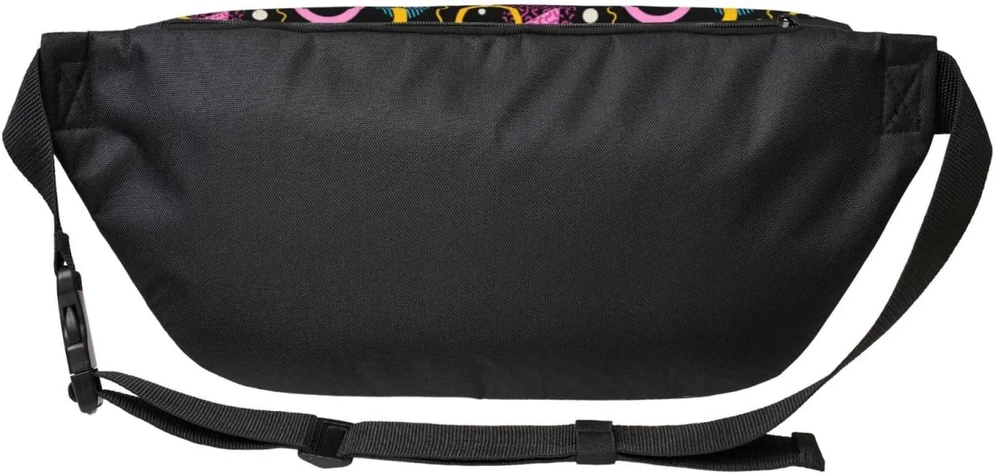 Retro 80s 90s Crossbody Waist Bag,Fashion Fanny Pack Large Belt Bags for Men Women Sports Travel Work
