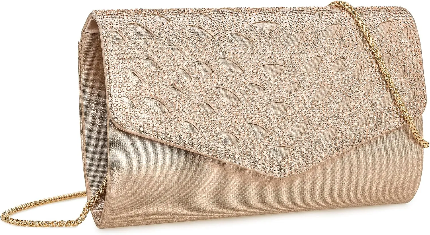 Rhinestones Embellished Evening Bag Dressy Formal Purse Wedding/Party/Prom Cocktail Clutch for Women