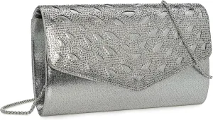 Rhinestones Embellished Evening Bag Dressy Formal Purse Wedding/Party/Prom Cocktail Clutch for Women