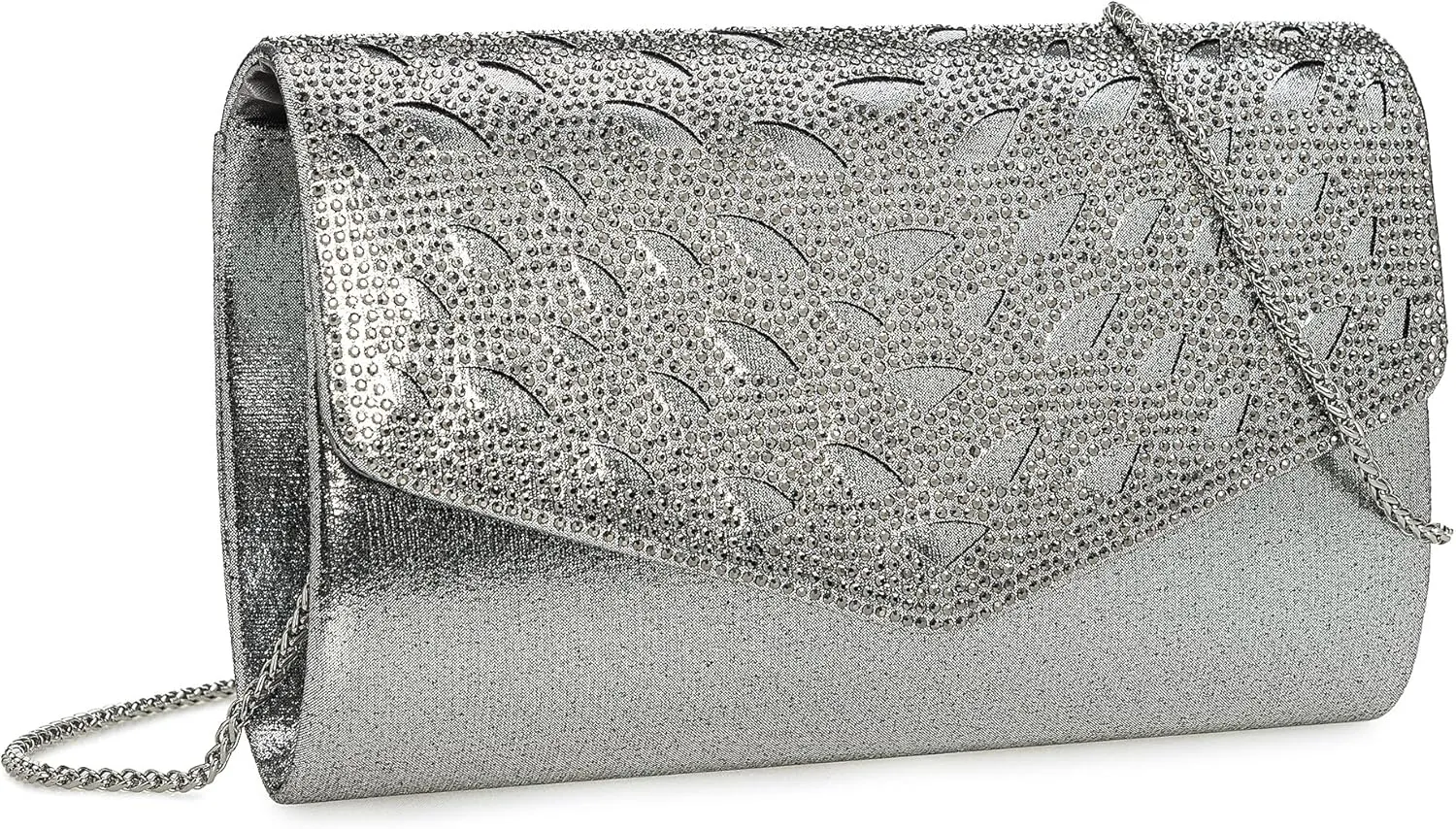 Rhinestones Embellished Evening Bag Dressy Formal Purse Wedding/Party/Prom Cocktail Clutch for Women