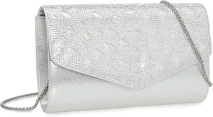 Rhinestones Embellished Evening Bag Dressy Formal Purse Wedding/Party/Prom Cocktail Clutch for Women