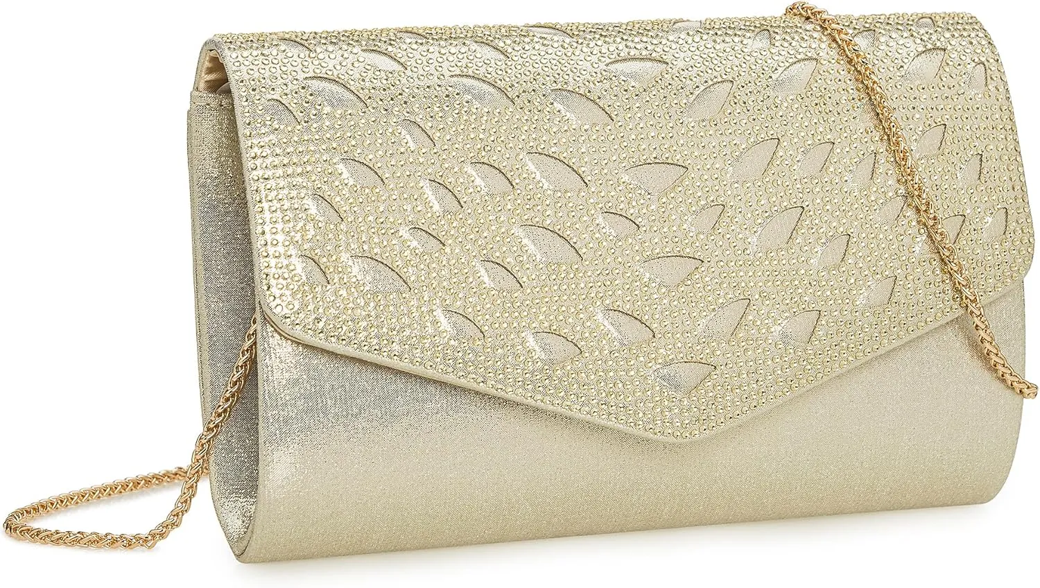 Rhinestones Embellished Evening Bag Dressy Formal Purse Wedding/Party/Prom Cocktail Clutch for Women