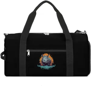 Rhino Wildlife Gym Bag Travel Duffel Bag Sports Tote Bag Workout Bag Weekender Bag for Women Men