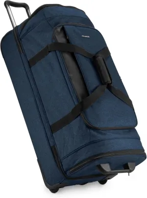 Ricardo Beverly Hills Malibu Bay 3.0 Rolling Duffel Travel Bag with Wheels & Handle, Weather & Abrasion Resistant Polyester, Spacious & Lightweight, StayFresh Polygiene Lining, 30" Wide, Astral Blue