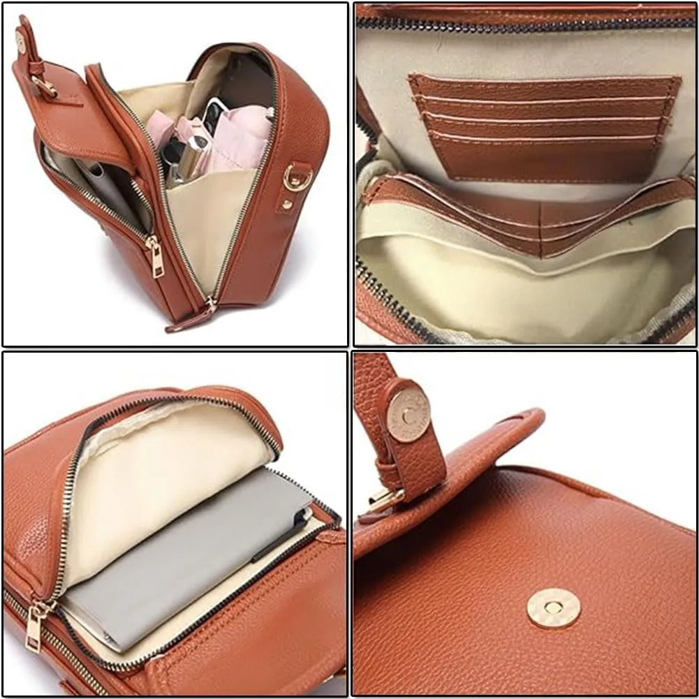 RJDJ Zealburst 5 Purse, Zealburst Leather Crossbody Handbags, Forcipower Crossbody Leather Bag for Women
