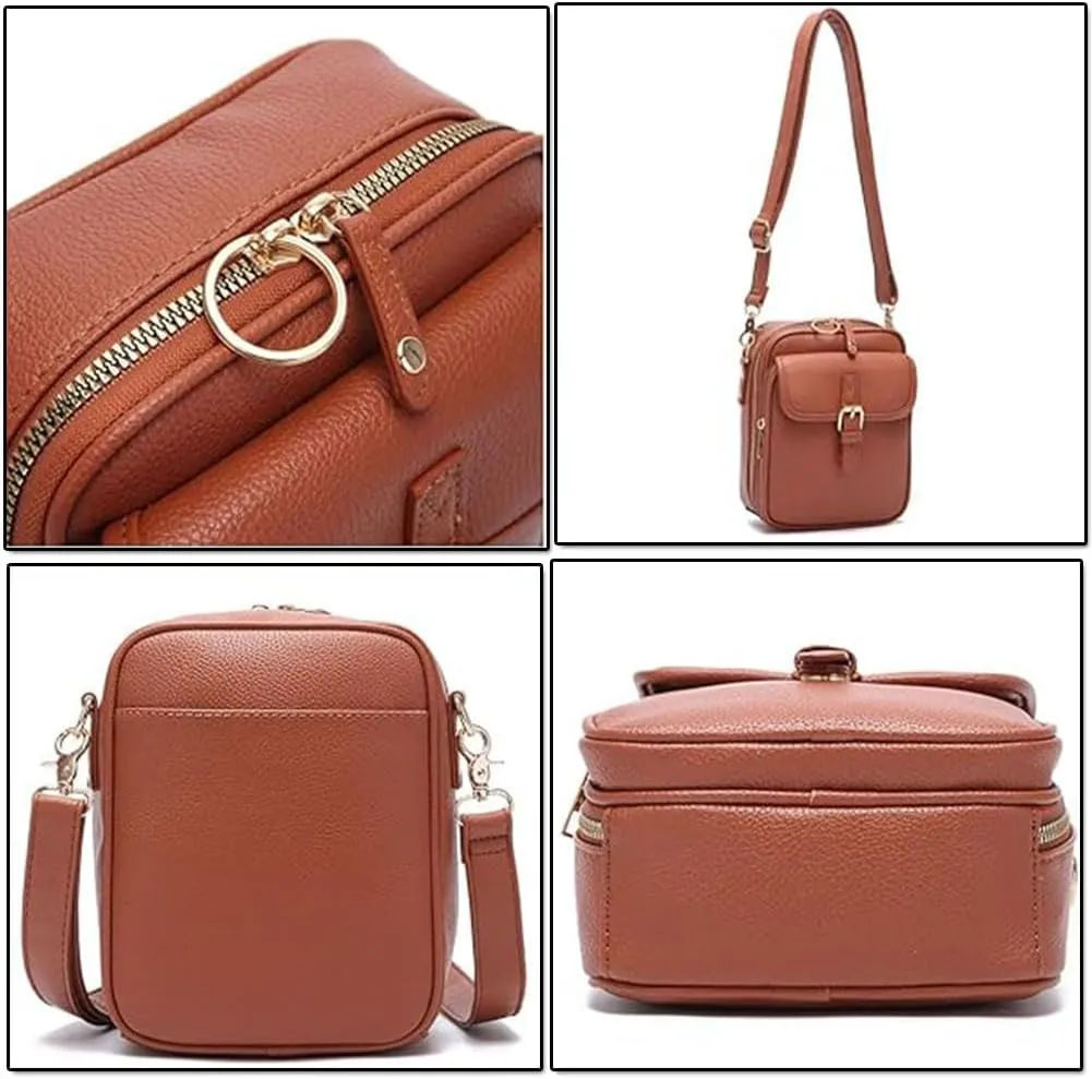 RJDJ Zealburst 5 Purse, Zealburst Leather Crossbody Handbags, Forcipower Crossbody Leather Bag for Women
