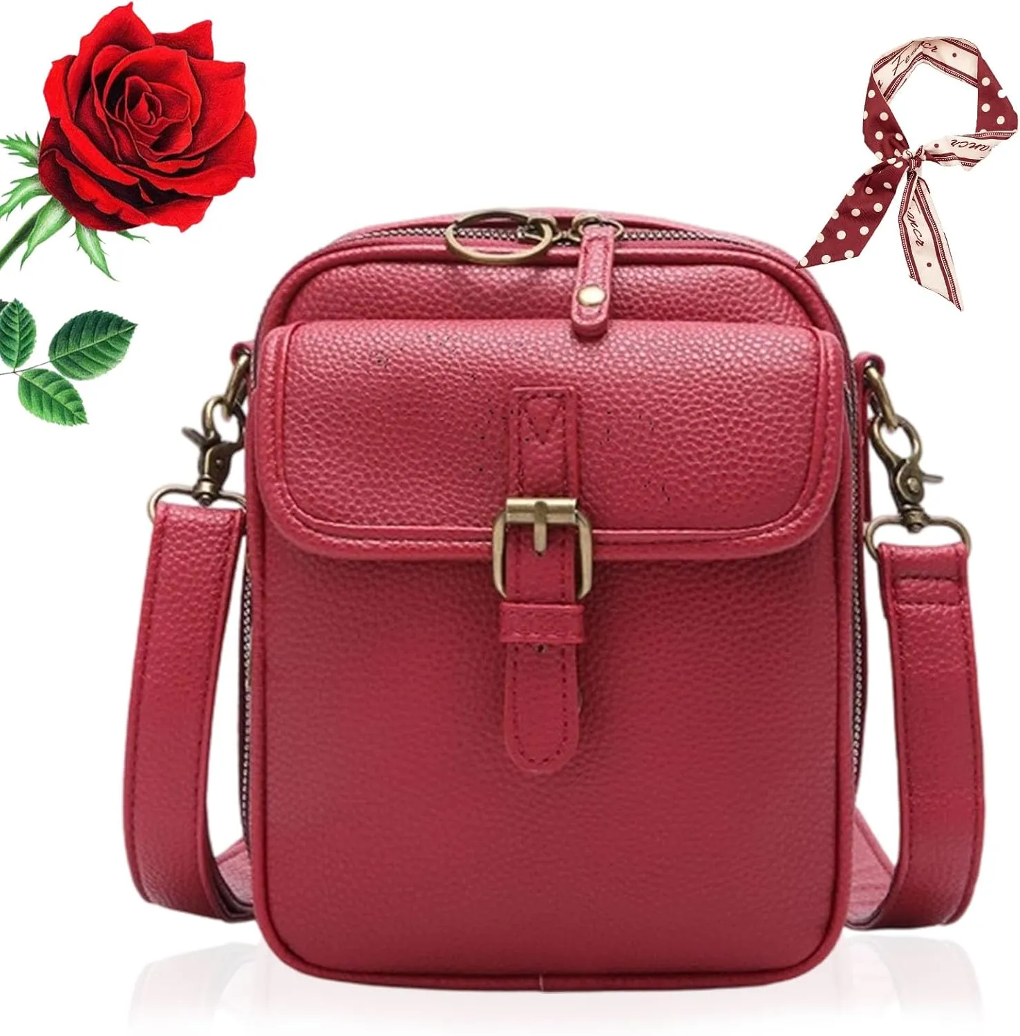 RJDJ Zealburst 5 Purse, Zealburst Leather Crossbody Handbags, Forcipower Crossbody Leather Bag for Women
